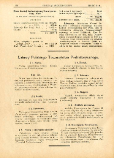 Bilans Komisji Archeologicznej Towarzystwa Przyj. Nauk