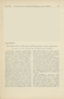 Grodzisko koło wsi Kozłów pod Parysowem, w pow. siedleckim