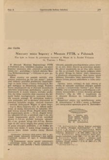 Nieznany miecz brązowy z Muzeum PTTK w Puławach