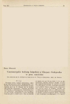 Cmentarzysko kultury łużyckiej w Chojnie-Golejewku w pow. rawickim