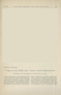 Uwagi na temat obróbki rogu w okresie wczesno-średniowiecznym