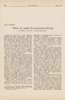 Polesie nie mogło być praojczyzną Słowian