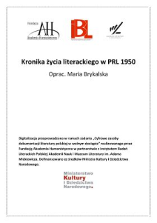 Kronika życia literackiego 1950