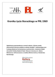 Kronika życia literackiego 1969