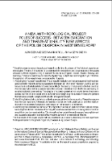 A New Anthropological Project: Poles of Success &ndash; Between Emigration and Transnationality: New Aspects of the Polish Diaspora in Western Europe