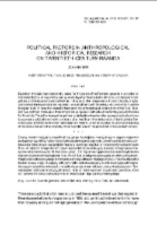 Political Factors In Anthropological and Historical Research on Twentieth-century Rwanda