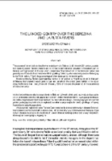 The Landed Gentry Over the Berezyna River and La Plata