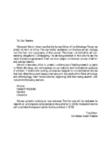 To Our Readers