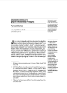 Znaczenie odczuwane: projekt interpretacji relacyjnej