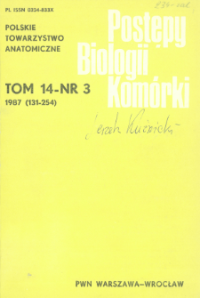 Postępy biologii kom&oacute;rki, Tom 14 nr 3, 1987