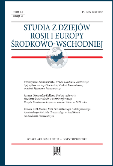 Studia z Dziejów Rosji i Europy Środkowo-Wschodniej T. 51 z. 2 (2016), Recenzje