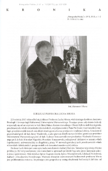 Jubileusz Profesora Lecha Mroza