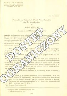 Remarks on Schauder's fixed point principle and its applications