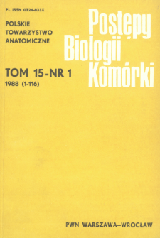 Postępy biologii kom&oacute;rki, Tom 15 nr 1, 1988