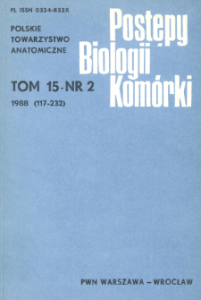 Postępy biologii kom&oacute;rki, Tom 15 nr 2, 1988