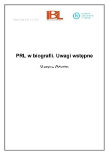 PRL w biografii. Uwagi wstępne
