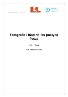 Fotografia i&nbsp;histeria: ku poetyce flesza
