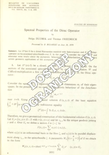 Spectral properties of the Dirac operator