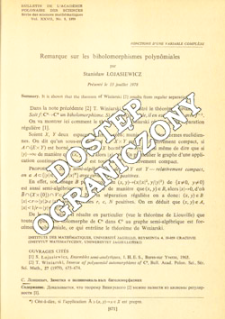 Remarque sur les biholomorphismes polyn&ocirc;miales