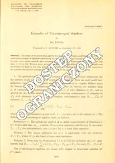 Examples of cryptointegral algebras