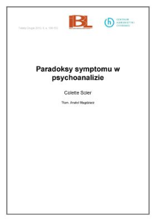 Paradoksy symptomu w&nbsp;psychoanalizie