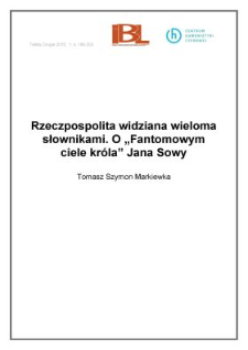 Rzeczpospolita widziana wieloma słownikami. O "Fantomowym ciele kr&oacute;la" Jana Sowy