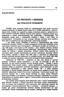 Od protest&oacute;w i represji do wolnych wybor&oacute;w