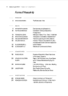 Teksty Drugie Nr 2 (2015), Table of contents