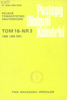 Postępy biologii kom&oacute;rki, Tom 16 nr 3, 1989