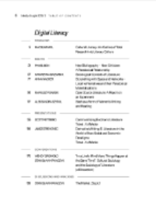 Teksty Drugie Nr 3 (2015), Table of contents