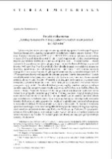 Projekt wydawnictwa &bdquo;Katalog testament&oacute;w z ksiąg sądowych małych miast polskich do 1525 roku&rdquo;