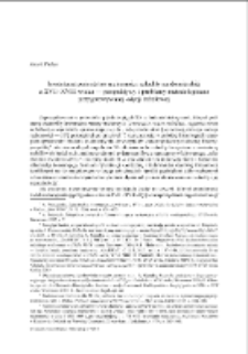 Inwentarze pośmiertne ruchomości szlachty sandomierskiej z XVII–XVIII wieku — perspektywy i problemy metodologiczne przygotowywanej edycji źródłowej