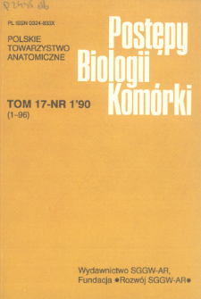 Postępy biologii komórki, Tom 17 nr 1, 1990