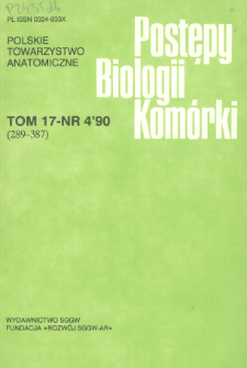Postępy biologii komórki, Tom 17 nr 4, 1990