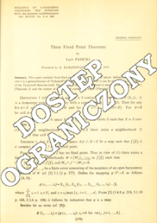 Three fixed point theorems