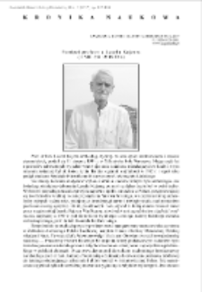 Pamięci profesora Leszka Kajzera (11 VIII 1944-25 IX 2016)