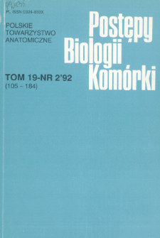 Postępy biologii kom&oacute;rki, Tom 19 nr 2, 1992