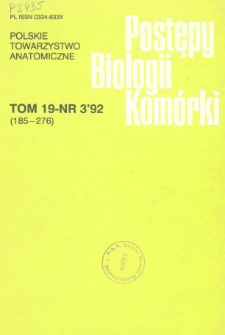 Postępy biologii komórki, Tom 19 nr 3, 1992