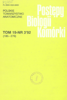 Postępy biologii kom&oacute;rki, Tom 19 nr 3, 1992