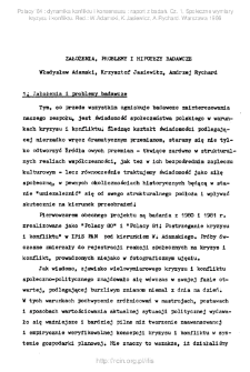 Założenia, problemy i hipotezy badawcze