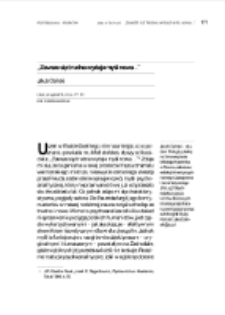 „Zawsze się trudna wydaje myśl nowa…”