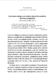 Literackie zabawy w środowiskach fanowskich. Studium przypadku