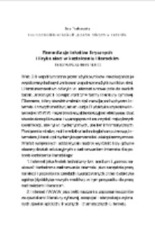 Remediacja tekst&oacute;w lirycznych i liryka sieci w kształceniu literackim