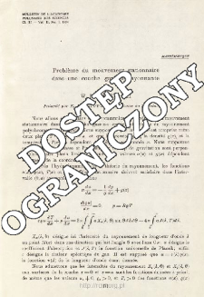 Probl&egrave;me du mouvement stationnaire dans une couche gazeuse rayonnante