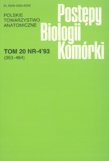 Postępy biologii komórki, Tom 20 nr 4, 1993