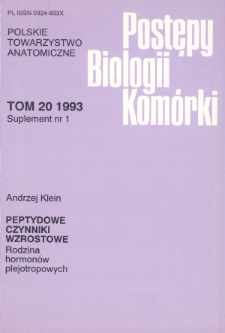 Postępy biologii komórki, Tom 20 Supl. 1, 1993
