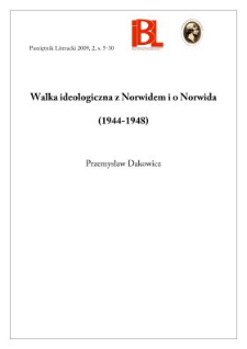 Walka ideologiczna z Norwidem i o Norwida (1944–1948)