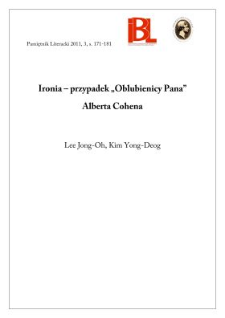 Ironia – przypadek „Oblubienicy Pana” Alberta Cohena