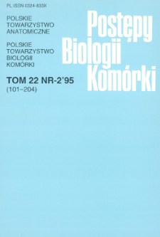 Postępy biologii komórki, Tom 22 nr 2, 1995