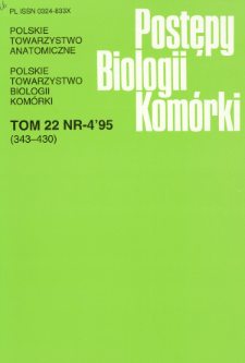 Postępy biologii kom&oacute;rki, Tom 22 nr 4, 1995